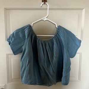 Blue off the shoulder top